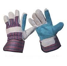 Перчатки спилковые комбинированные с усиленным пальцем «Докер»